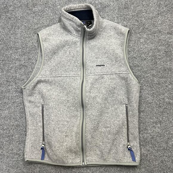 Patagonia Synchilla Vest Mens Medium Fleece Full Zip Made USA Outdoors Hiking - Picture 1 of 11
